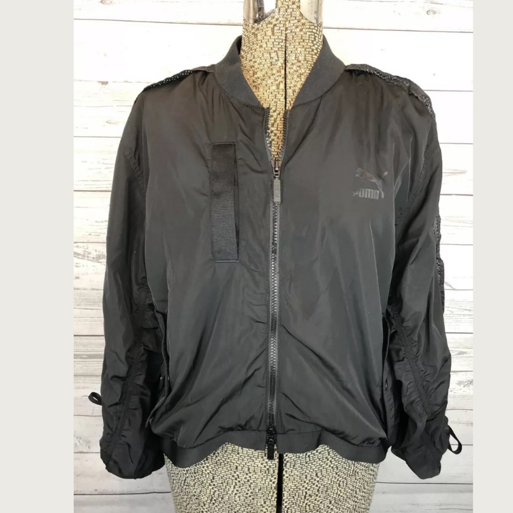 Puma size xl (runs m-l) black bomber jacket